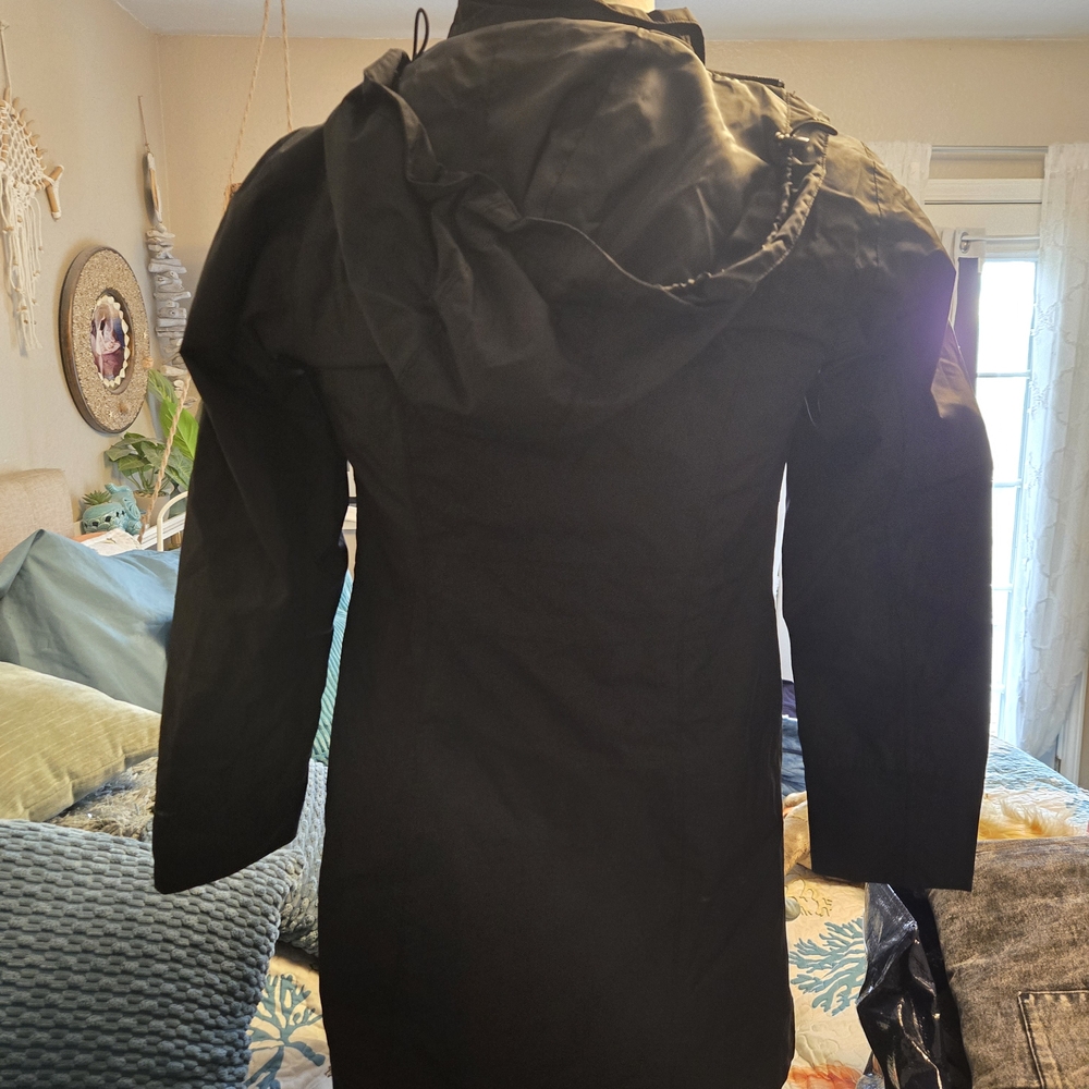 EDDIE BAUER Womens Black Raincoat XS - Picture 3 of 4